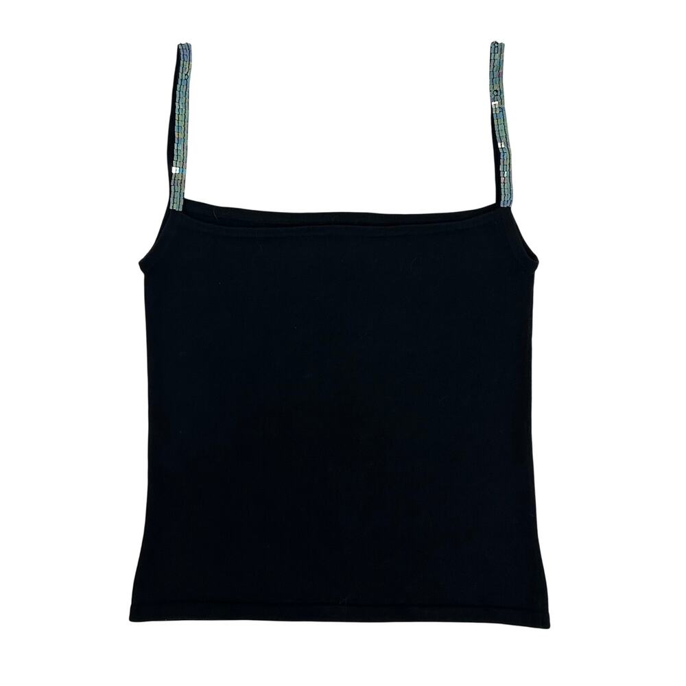 Joseph Black Top with Beaded Straps